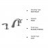 US GARVEE Bathroom Sink Faucet Faucet For Bathroom Sink Widespread Chrome Bathroom Faucet 3 Hole