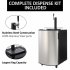 US GARVEE Beer Kegerator Single Tap Draft Beer Dispenser Full Size Keg Refrigerator With Shelves silver