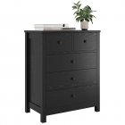 US GARVEE Black Dresser for Bedroom, Wood Dresser Organizer, 5 Drawer Dresser with Deep Space, Storage Cabinet for Living Room, Entryway, Hallway, Home Office