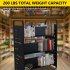 US GARVEE Book Cart 200LBS Library Cart Rolling Book Cart with 4 Inch Lockable Wheels for Libraries