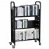 US GARVEE Book Cart 200LBS Library Cart Rolling Book Cart with 4 Inch Lockable Wheels for Libraries