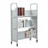 US GARVEE Book Cart 200LBS Library Cart Rolling Book Cart with 4 Inch Lockable Wheels for Libraries