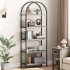 US GARVEE Bookshelf Arched Bookcase 5 Tier Display Racks Tall Standing Bookshelves Modern Storage Rack Shelf Wood Book Shelf for Bedroom  Living Room  Home Offi