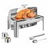 US GARVEE Buffet Set 9QT Stainless Steel Food Warmer with Transparent Window