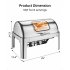 US GARVEE Buffet Set 9QT Stainless Steel Food Warmer with Transparent Window