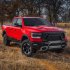 US GARVEE Bull Bar Front Grille Brush Push Bumper Guard With Skid Plate Compatible For 2019 2022 Ram 1500