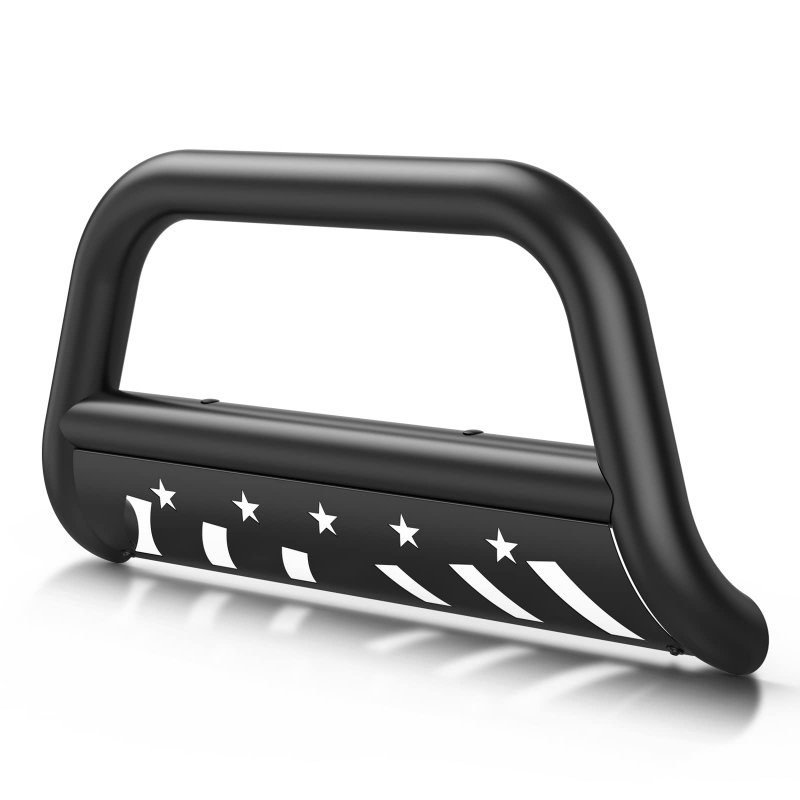 US GARVEE Bull Bar Front Grille Brush Push Bumper Guard With Skid Plate Compatible For 2005-2015 Tacoma