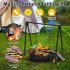 US GARVEE Campfire Swing Grill Campfire Cooking Stand Adjustable Cookware Hanging Rack