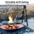US GARVEE Campfire Swing Grill Campfire Cooking Stand Adjustable Cookware Hanging Rack