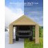 US GARVEE Carport 10x20ft Portable Garage Heavy Duty Car Port Canopy and Reinforced Steel Poles