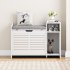 US GARVEE Cat Litter Box Enclosure with Top Opening  Cushion  Hidden Design  Privacy Cabinet Easy Assembly  Multi Purpose White