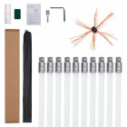 US GARVEE Chimney Sweep Kit Chimney Cleaning Kit with Flexible Rods Chimney Cleaner Single Brush Head