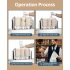 US GARVEE Commercial Glass Polisher Electric Wine Glass Polishing Machine with 8 Polishing Cloth