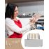 US GARVEE Commercial Glass Polisher Electric Wine Glass Polishing Machine with 8 Polishing Cloth