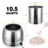 US GARVEE Commercial Grade Soup Kettle 10 5QT Soup Kettle Warmer with Hinged Lid Silver