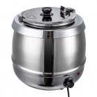 US GARVEE Commercial Grade Soup Kettle 10.5QT Soup Kettle Warmer with Hinged Lid Silver
