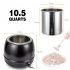 US GARVEE Commercial Grade Soup Kettle 10 5QT Soup Kettle Warmer with Hinged Lid Black