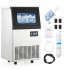 US GARVEE Commercial Ice Maker Machine  110Lbs 24H  Ice Machine with 18LBS Ice Storage Capacity  Ice Maker Machine with Auto Self Cleaning  Each Tray Can Make 3