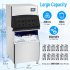 US GARVEE Commercial Ice Maker Machine 550LBS 24H ETL Approved Self Clean 300LBS Storage LCD Panel