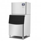US GARVEE Commercial Ice Maker Machine 550LBS/24H ETL Approved Self-Clean 300LBS Storage LCD Panel