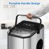 US GARVEE Commercial Ice Maker Machine 26lbs 24H Portable Ice Maker Machine with Ice Scoop Basket
