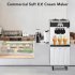 US GARVEE Commercial Ice Cream Maker with Two 12L Hoppers 3 Flavors Soft Serve Machine 2450W Compressor