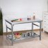 US GARVEE Commercial Stainless Steel Work Table 30x48 Inches with Adjustable Undershelf