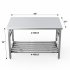 US GARVEE Commercial Stainless Steel Work Table 30x48 Inches with Adjustable Undershelf