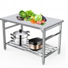 US GARVEE Commercial Stainless Steel Work Table 30x48 Inches with Adjustable Undershelf