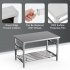 US GARVEE Commercial Stainless Steel Work Table 30x48 Inches with Adjustable Undershelf