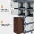 US GARVEE Commercial Janitorial Cart with 4 Cabinet Housekeeping Caddy Gray