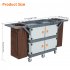 US GARVEE Commercial Janitorial Cart with 4 Cabinet Housekeeping Caddy Gray