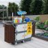 US GARVEE Commercial Janitorial Cart with 4 Cabinet Housekeeping Caddy Gray
