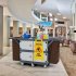 US GARVEE Commercial Janitorial Cart with 4 Cabinet Housekeeping Caddy Gray