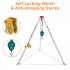 US GARVEE Confined Space Tripod Kit Sewer Rescue Tripod with 1200 LBS Lifting Winch   Fall Arrester