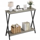 US GARVEE Console Table, Sofa Tables Narrow Entryway Table with Shelf and Metal Frame, 33.5” Behind Couch Table Industrial Hallway Table for Living Room, Foyer, Bedroom, Rustic Grey