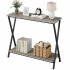 US GARVEE Console Table  Sofa Tables Narrow Entryway Table with Shelf and Metal Frame  33 5    Behind Couch Table Industrial Hallway Table for Living Room  Foyer 