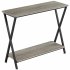 US GARVEE Console Table Narrow Entryway   Vintage Wood Grain   Metal Frame   33 5    Behind Couch   MDF   2 Open Shelves   Living Room  Foyer