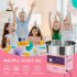 US GARVEE Cotton Candy Machine Commercial 1000W Electric Cotton Candy Machine Cotton Candy Maker Pink