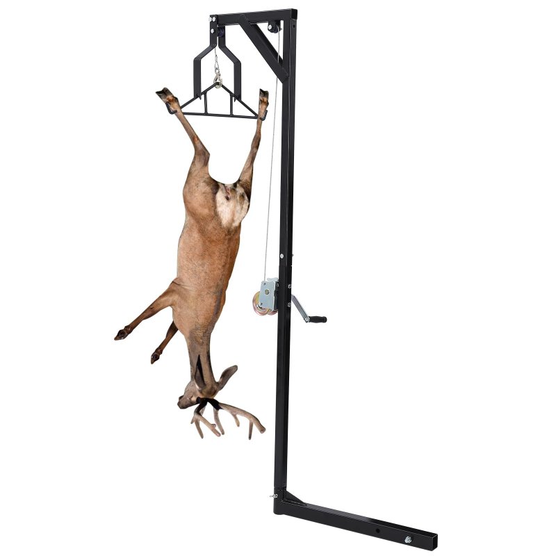 US GARVEE Deer Hoist for Truck Hitch Deer Hanger with Lifting Winch 400 LBS Load Capacity