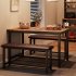 US GARVEE Dining Table Set for 2 with Cushioned Chairs  Space Saving  Sturdy MDF   Steel  Easy Assembly  Rustic Brown  Ideal for Apartments
