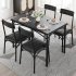 US GARVEE Dining Table Set for 4 with Upholstered Chairs   Sturdy Metal Frame   Space Saving Design   MDF Board   Easy to Maintain   Easy to Assemble   Suitable