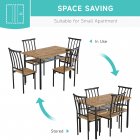 US GARVEE Dining Table Set for 4 with Wine Rack + Rectangular + Solid Steel Frame + Waterproof Coating + Space-Saving Design + Easy Assembly + Small Spaces, Apartments