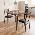 US GARVEE Dining Table for 2  Small Square Kitchen Set   Upholstered Seats   Space Saving   MDF Table Top   Reinforced Metal Frames   Ideal for Small Spaces