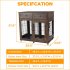 US GARVEE Dog Crate Furniture Wooden Dog Kennel with Room Divider and Tray Double Rooms Dog Cage