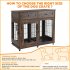 US GARVEE Dog Crate Furniture Wooden Dog Kennel with Room Divider and Tray Double Rooms Dog Cage