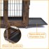 US GARVEE Dog Crate Furniture Wooden Dog Kennel with Room Divider and Tray Double Rooms Dog Cage