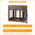 US GARVEE Dog Crate Furniture Wooden Dog Kennel with Room Divider and Tray Double Rooms Dog Cage