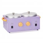 US GARVEE Double Wax Pot Warmer Professional At Home Waxing Kit For All Hair Types Purple