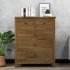 US GARVEE Dresser for Bedroom  Wood Dresser Organizer  5 Drawer Dresser with Deep Space  Storage Cabinet for Entryway  Hallway  Home Office  Light Brown